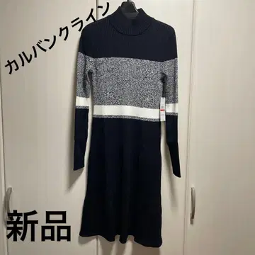 [ 미사용 새상품 ] 캘빈클라인 넥 니트 원피스