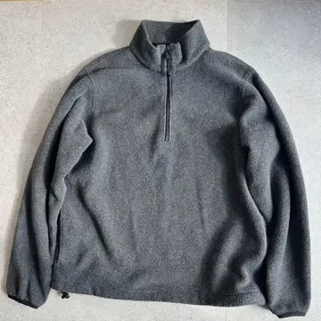 USA제 랜드스 엔드 플리스 풀오버 집업 그레이