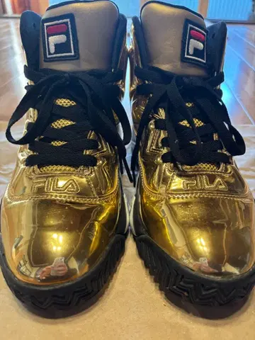 28cm FILA 하이컷 스니커즈 엠비 골드러쉬 GOLD