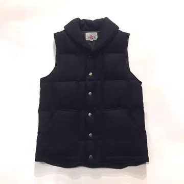 GAIJIN MADE/가이진 메이드/숄 칼라 멜톤 다운 베스트/네이비