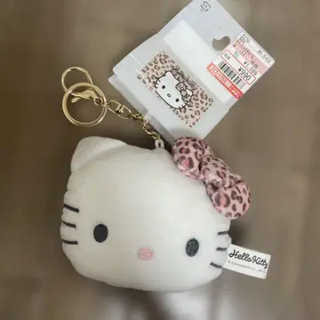 헬로키티 키링 레오파드 무늬 헤이세이 레트로 갸루키티