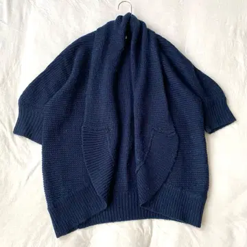 [ 스픽 앤 스팬 ] 가디건 숄카라 버튼리스 모 100% F