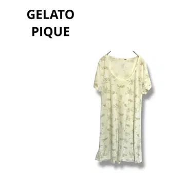 [ 젤라또피케 ] 룸웨어 롱 기장 귀여운 꽃무늬 루즈핏 화이트