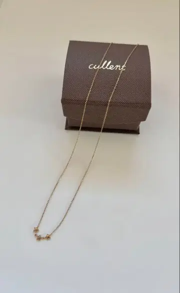 10k 골드 3연 별 모양 참 목걸이