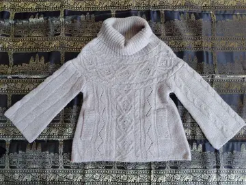 ADIEU TRISTESSE 알파카 혼방 케이블 짜임 귀여운 스웨터