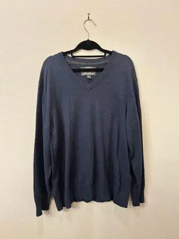 Eddie Bauer 코튼 캐시미어 스웨터 XL 네이비