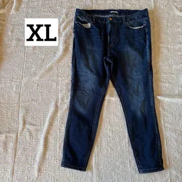 [ XL ] 스키니진 다크 블루 데님 청바지 하의 빅