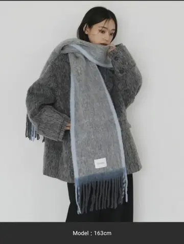 hellam 헤람 배색 볼륨 머플러 [완판템] 그레이