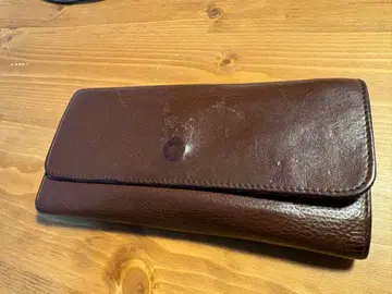 다크 브라운 가죽 장지갑 플랩식