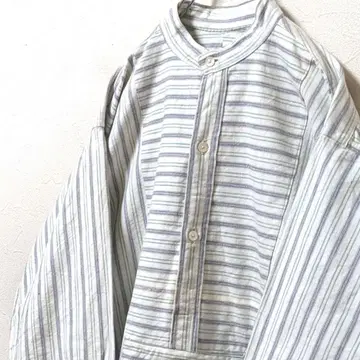 스트라이프 셔츠 원피스 화이트 구제 의류