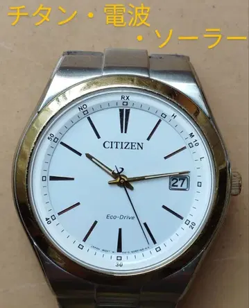 BF45 시티즌 에코 드라이브 티타늄 전파 솔라 시계 날짜 포함