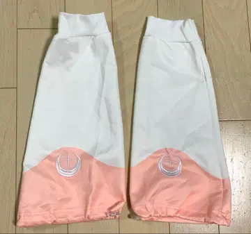 레그 워머 화이트/핑크 투톤 절개 서브컬쳐 천사계 패션