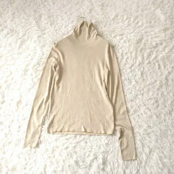 ZARA 자라 긴팔 터틀넥 티셔츠 M 골드 베이지