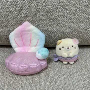 스미코구라시 테노리 봉제 인형 고양이 쉘 체어