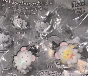 포차코 폼폼푸딩 포근포근 스노우 메지루시 액세서리