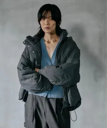 LEPSIM 에어 써멀 2WAY 숏코트 2025 이번 시즌 신상 차콜