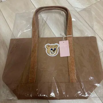 러브러리 바이 페이 페이 올드 테디 와펜 토트백 베이지