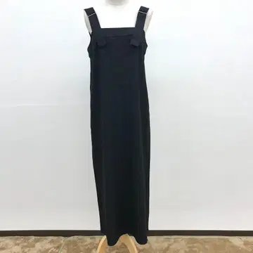 택 포함 DISCOAT 디스코트 블랙 슬리브리스 롱 원피스