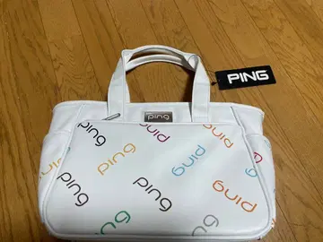 PING 로고 화이트 백 중형