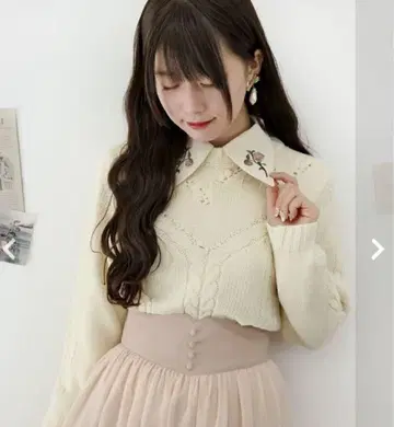 크리스마스로즈 자수 블라우스/an another angelus