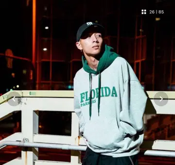 플로리다 프린트 그레이 XL 후드티