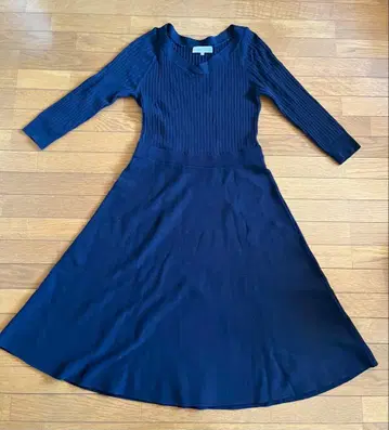 Mystrada 네이비 롱 니트 원피스 38