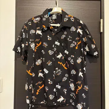 CHUMS 하와이안 셔츠 반팔 L 블랙