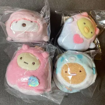 [최저가] 스미코구라시 수족관 매달린 봉제 인형 키링 4개 세트