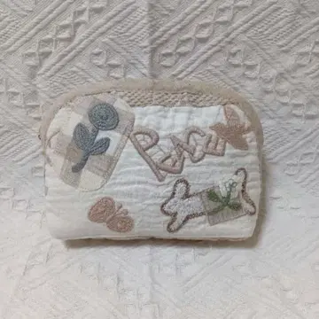 미나 페르호넨 포레스트 퍼레이드 외 자수 패치워크 파우치 핸드메이드