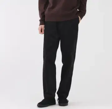 미사용 새상품 무인양품 코듀로이 이지 팬츠 블랙 L 사이즈