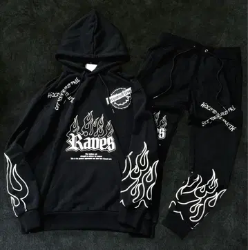 Archive y2k darkwear flame sweat setup