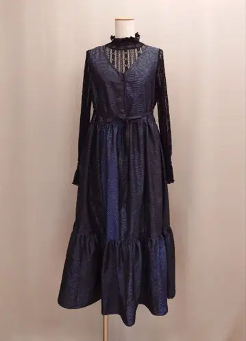 기모노 리메이크 2way 티어드 원피스 (하이웨스트 타입)