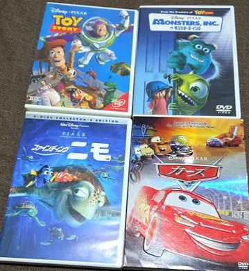 디즈니 픽사 DVD 4장 카 2 토이 스토리 몬스터 주식회사