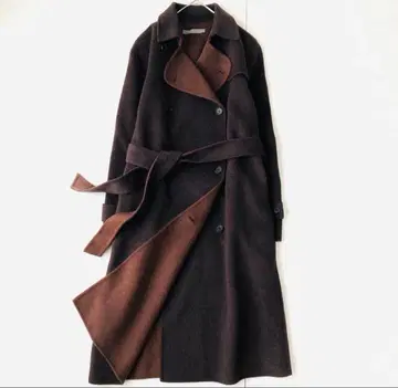 띠어리 럭스 리버 코트 38 다크 브라운