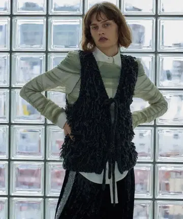 2WAY 테이프 얀 루프 니트 베스트 MAISON SPECIAL