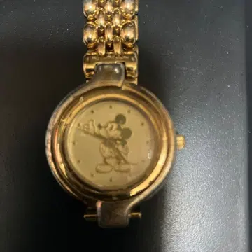 Disney 미키마우스 골드 손목시계