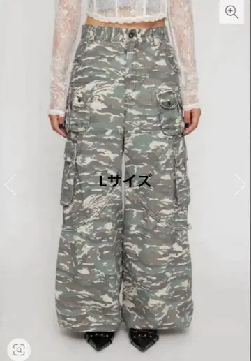 SEIRA x LAGUA 카모 카고 팬츠 L 사이즈