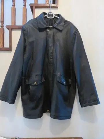 램 가죽 코트 램 가죽 자켓 블랙 남성용 3L