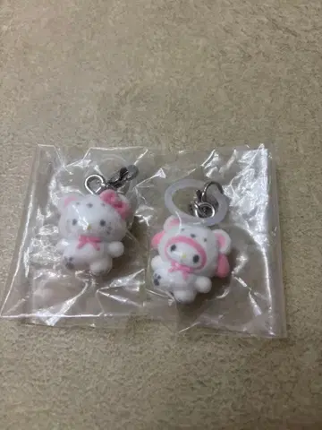 산리오 메지루시 액세서리 폭신폭신 스노우 키티 마이멜로디 세트