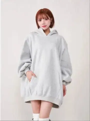 새상품급 Darich 백 디자인 맨투맨 빅 후디 후드티 그레이