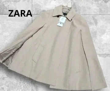 미사용 택 포함 ZARA 케이프 코트 판초 아우터 베이지 계열