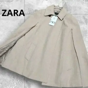 미사용 택 포함 ZARA 케이프 코트 판초 아우터 베이지 계열 S