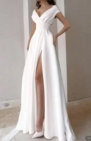 SHEIN 화이트 드레스, 화이트 원피스, 화이트 롱 스커트