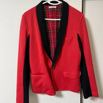 MHY-BOY 테일러드 자켓 레드 블랙