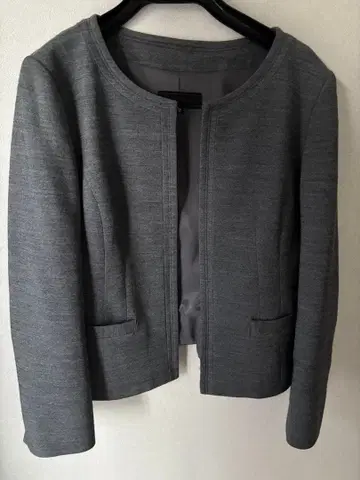 UNTITLED 노카라 자켓 그레이