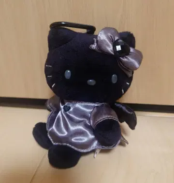 새상품 블랙 키티 엔젤 카라비너 포함 마스코트