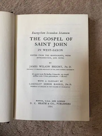 The Gospel of St John in West-Saxon 1904