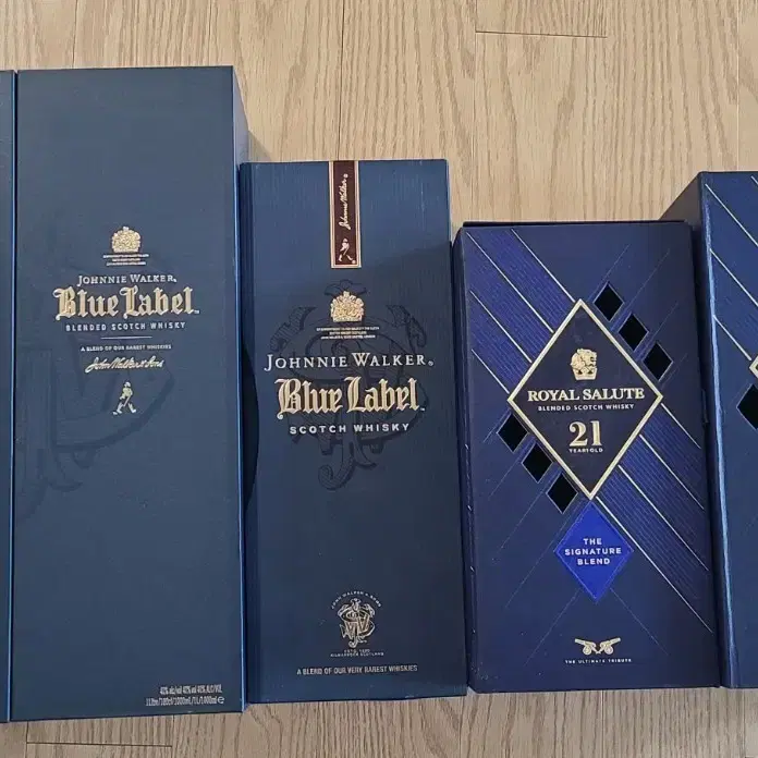 Johnnie Walker Blue / Royal Salute 21 Year Old Whiskey Empty Bottle