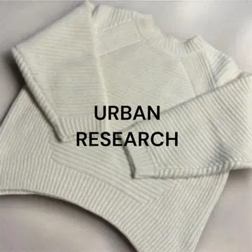URBAN RESEARCH 화이트 아이보리 니트 크롭 니트