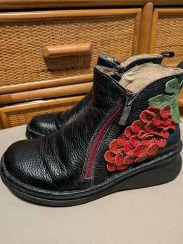 에스타시온 숏부츠 블랙 빨간 포도와 체리 M23~23.5